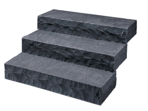 Muurblokken basalt Takeda gebosseerd blootgelegd