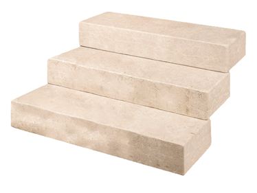 Muurblokken kalksteen Camino zand blootgesteld