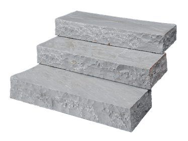 Muurblokken zandsteen Kandla grijs blootgesteld