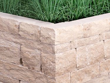 Muurbekleding Kalksteen Dietfurt Gala met gras