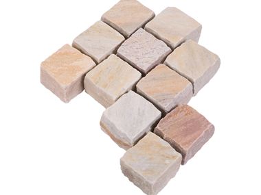 Bestrating kwartsiet Rio Dorado belicht