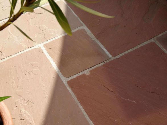 Modak platen, terras, close-up