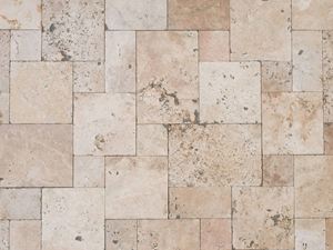 Travertin in vogelvlucht Rustiek terras in Romeinse band