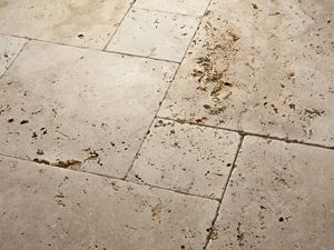 Travertin, platen, rustiek, getrommeld