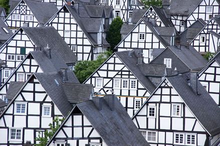 Daken met leien hebben een lange lokale traditie in Duitsland