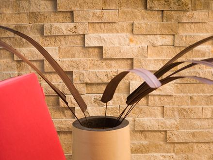 Travertin gemetselde slips landhuisstijl